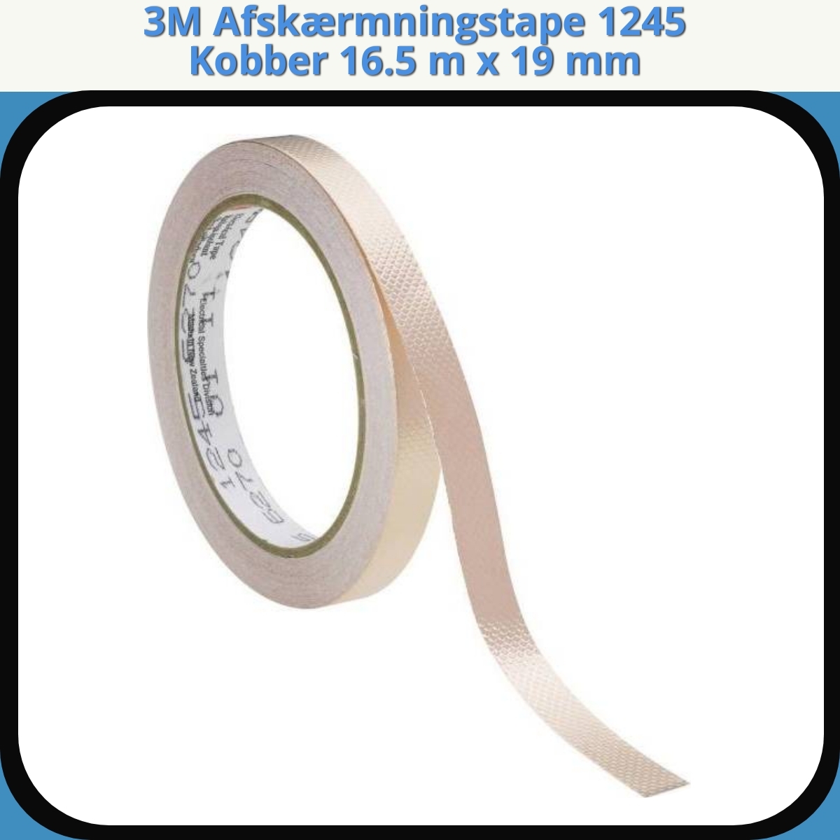 Anmeldelse af 3M Afskærmningstape 1245 Kobber 16.5 m x 19 mm