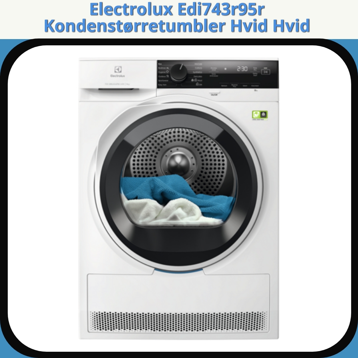 Anmeldelse af Electrolux Edi743r95r Kondenstørretumbler Hvid Hvid