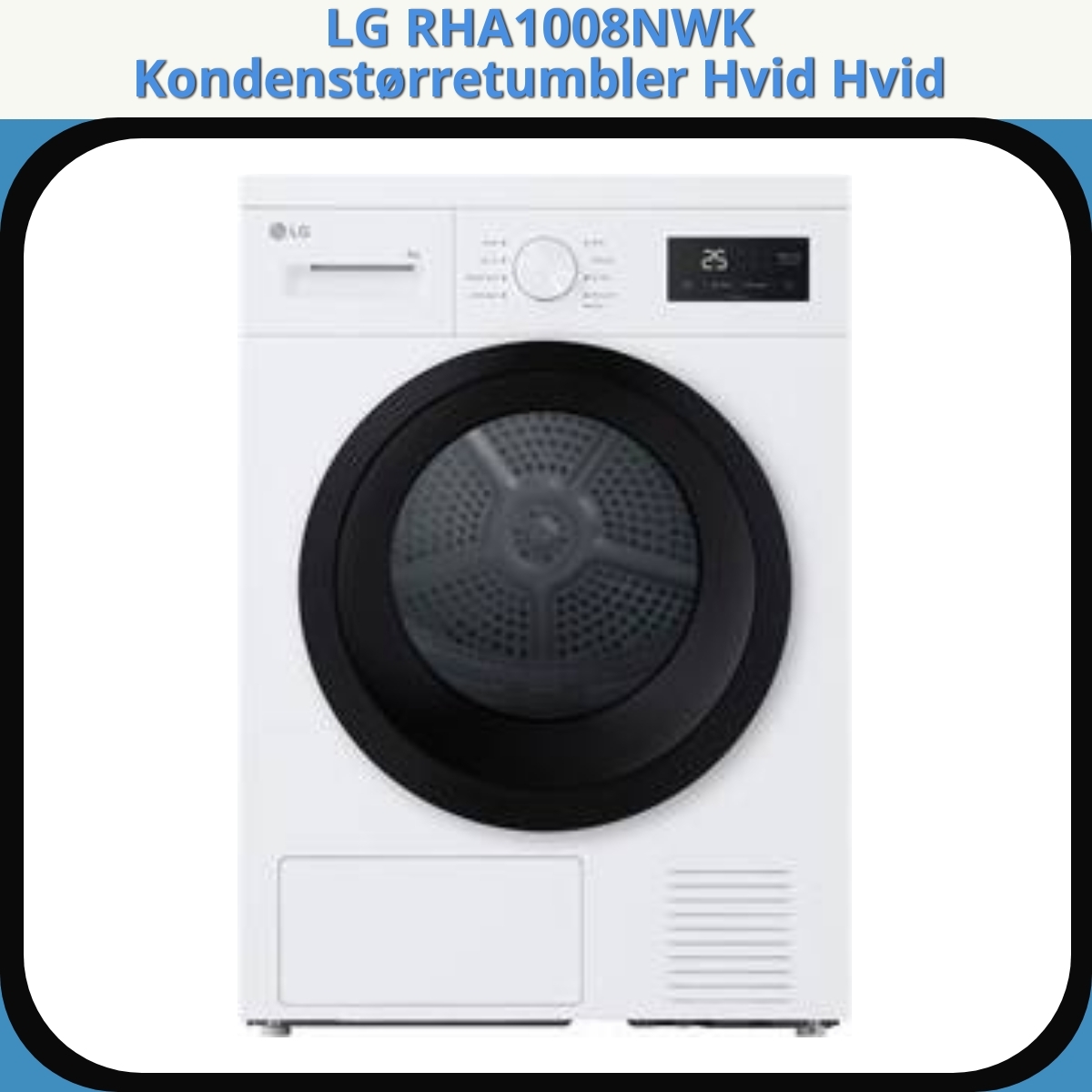 Anmeldelse af LG RHA1008NWK Kondenstørretumbler Hvid Hvid