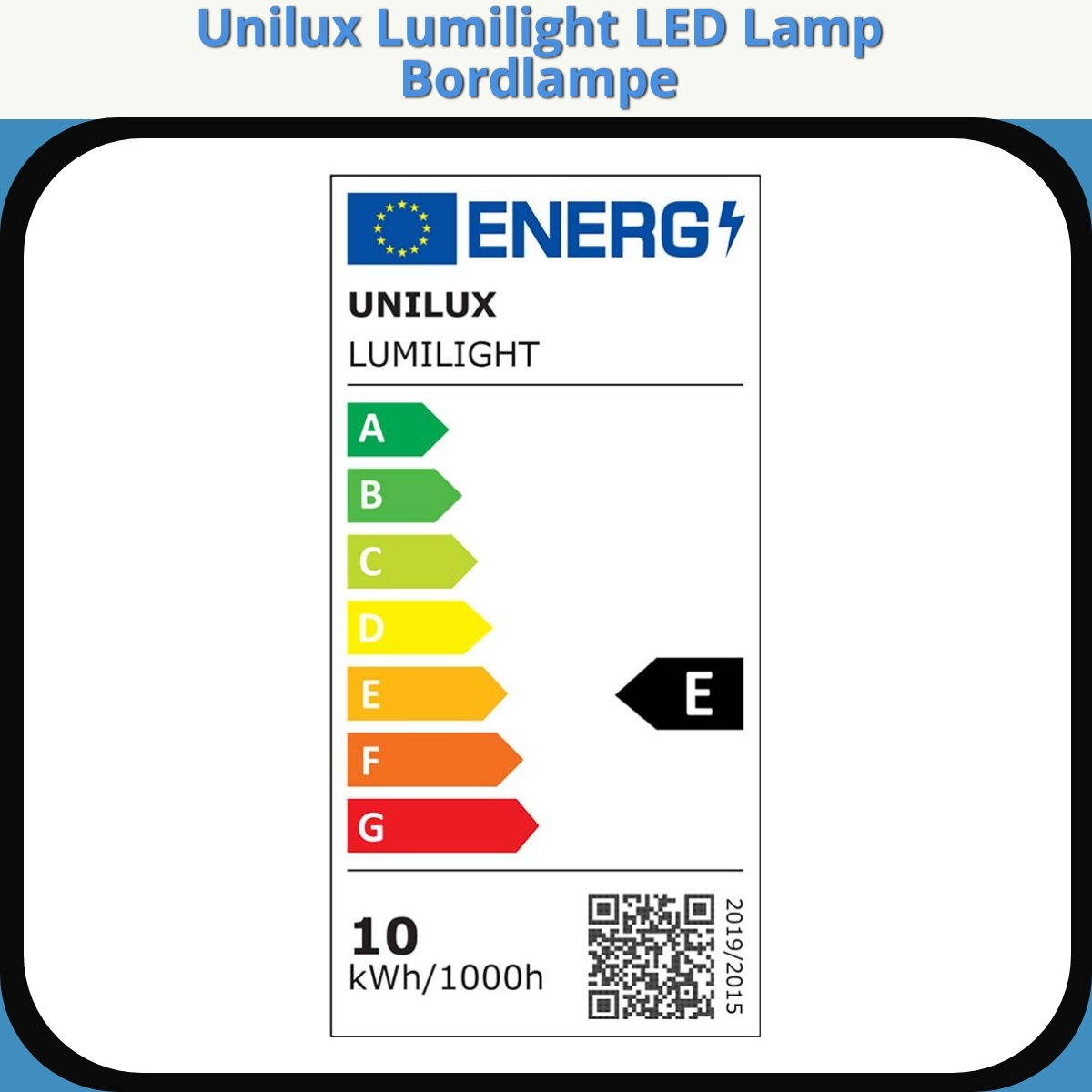 Anmeldelse af Unilux Lumilight LED Lamp Bordlampe