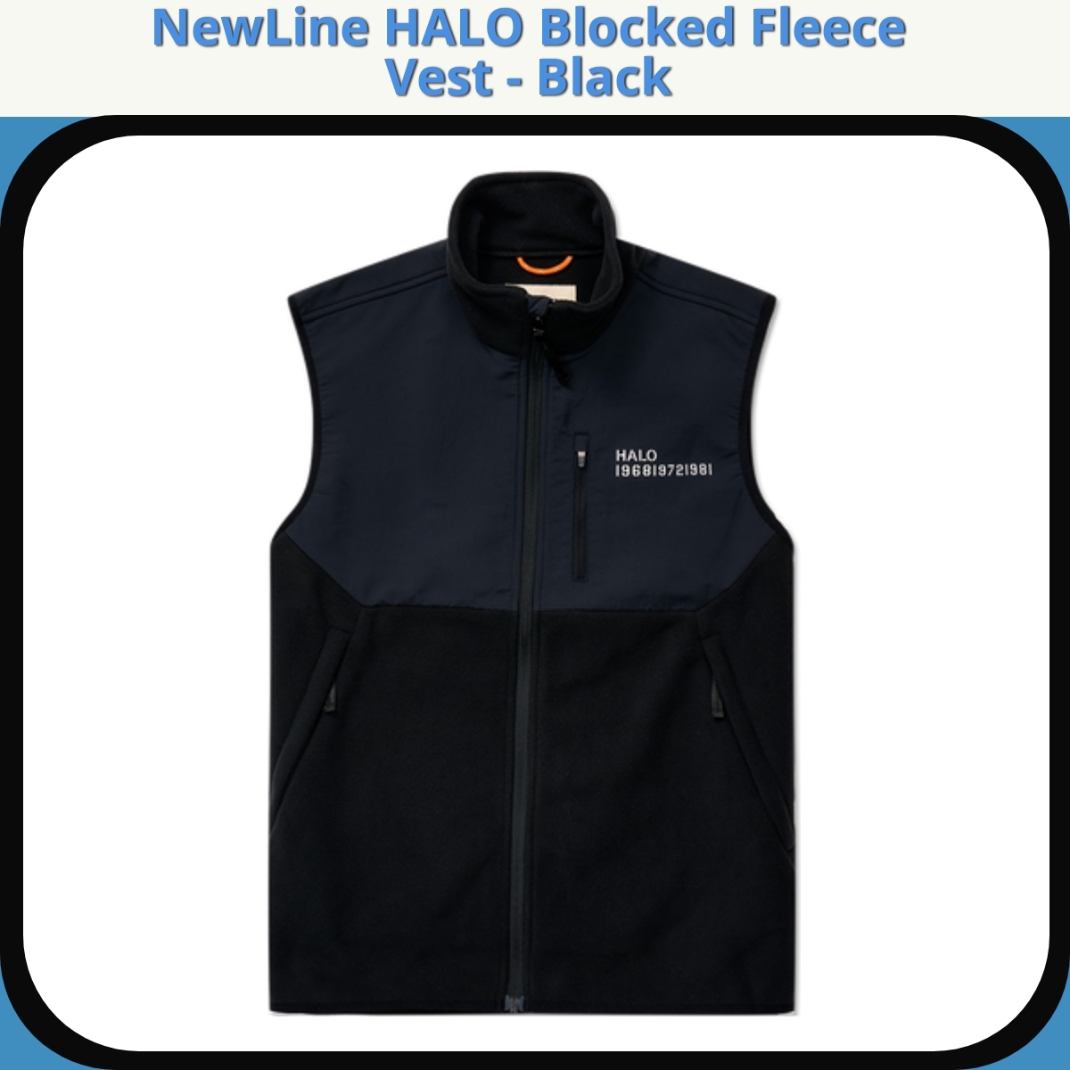 Anmeldelse af NewLine HALO Blocked Fleece Vest - Black