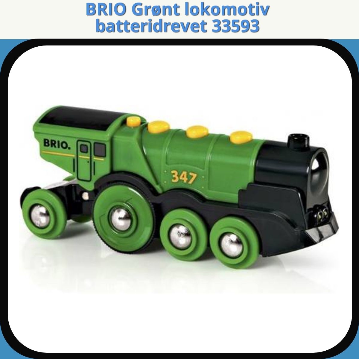 Anmeldelse af BRIO Grønt lokomotiv batteridrevet 33593