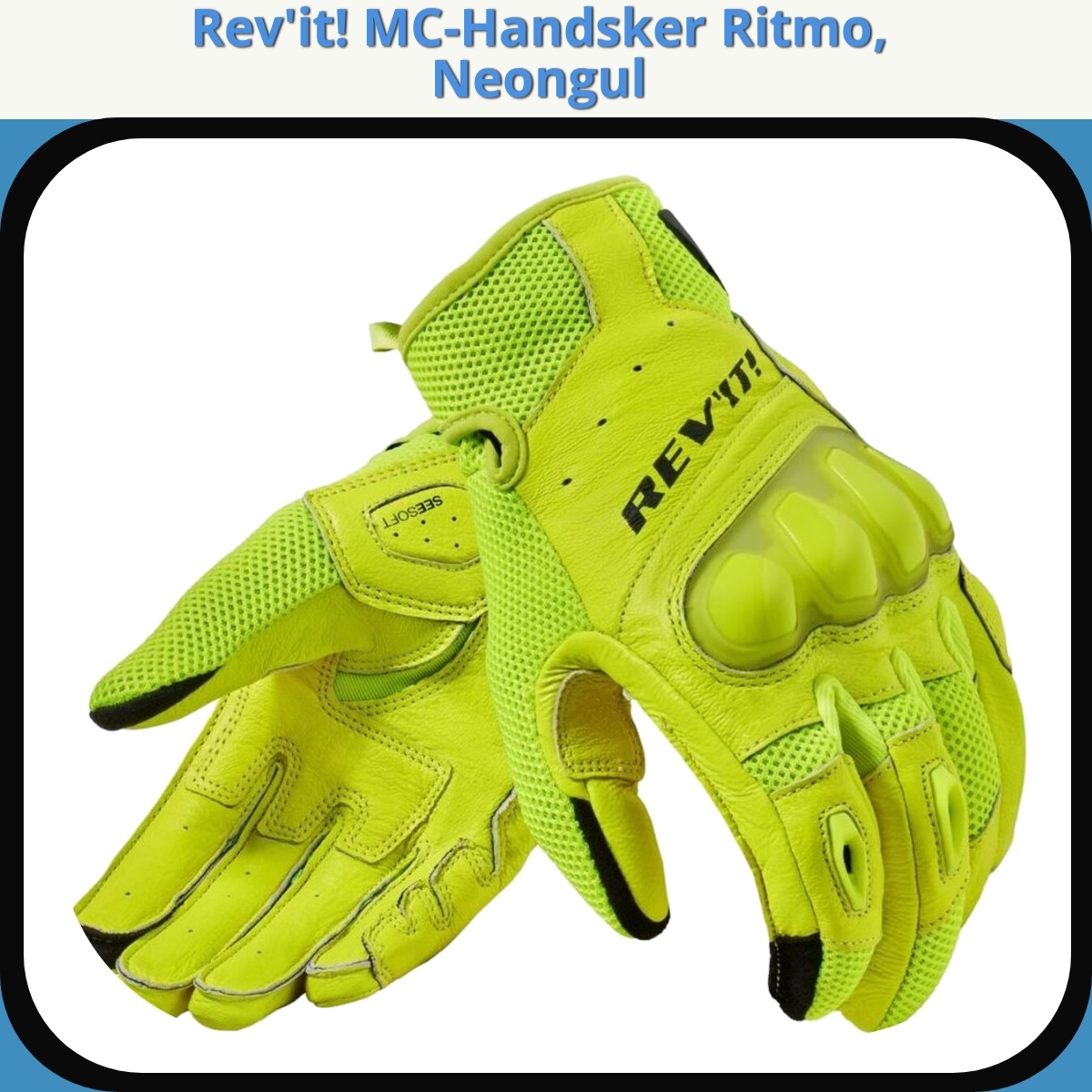 Anmeldelse af Rev'it! MC-Handsker Ritmo, Neongul