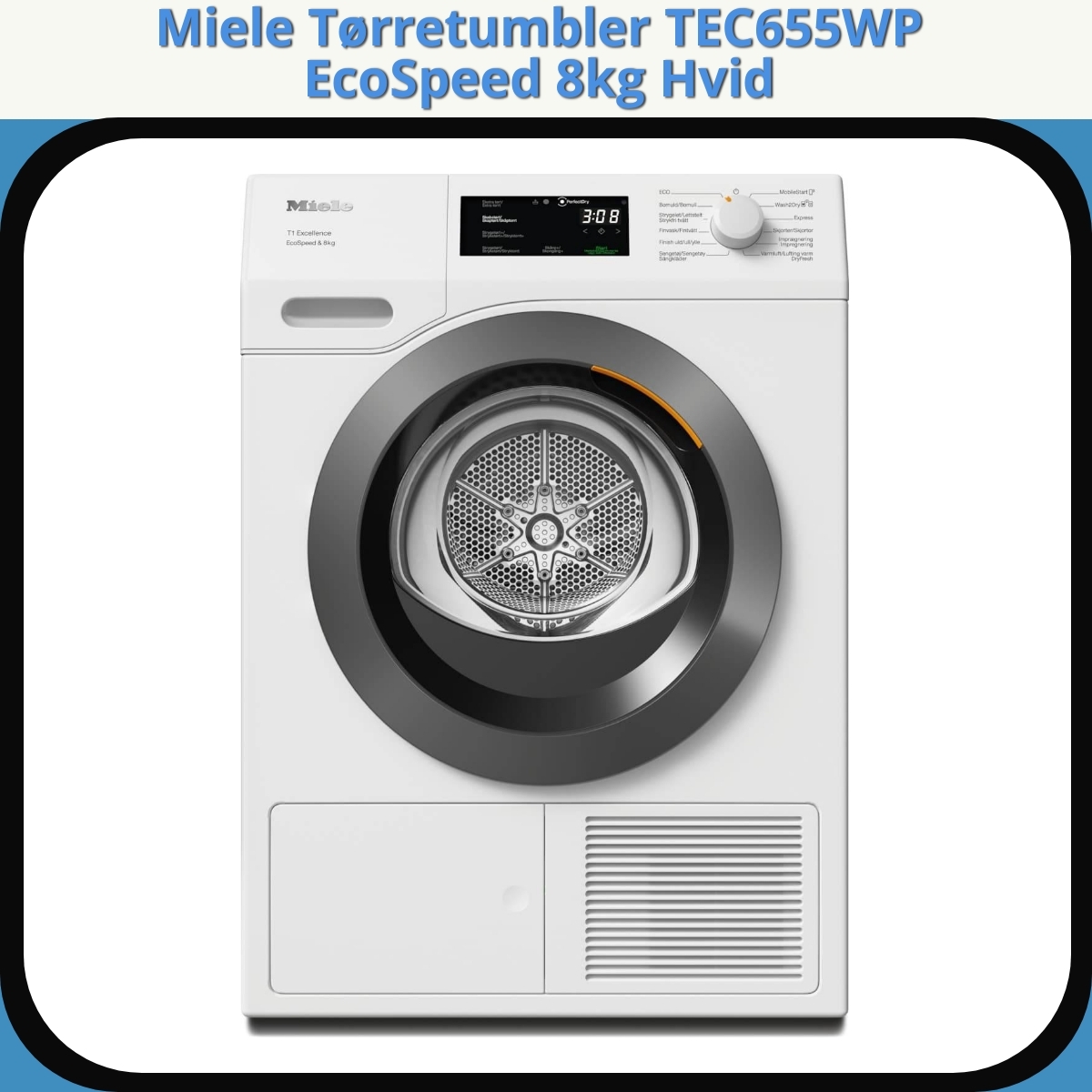 Anmeldelse af Miele Tørretumbler TEC655WP EcoSpeed 8kg Hvid