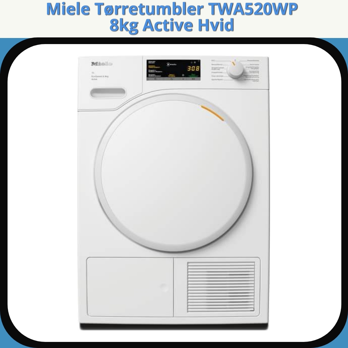 Anmeldelse af Miele Tørretumbler TWA520WP 8kg Active Hvid