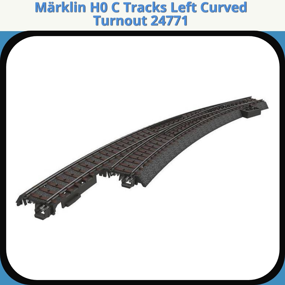 Anmeldelse af Märklin H0 C Tracks Left Curved Turnout 24771
