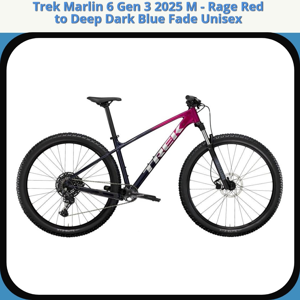 Anmeldelse af Trek Marlin 6 Gen 3 2025 M - Rage Red to Deep Dark Blue Fade Unisex