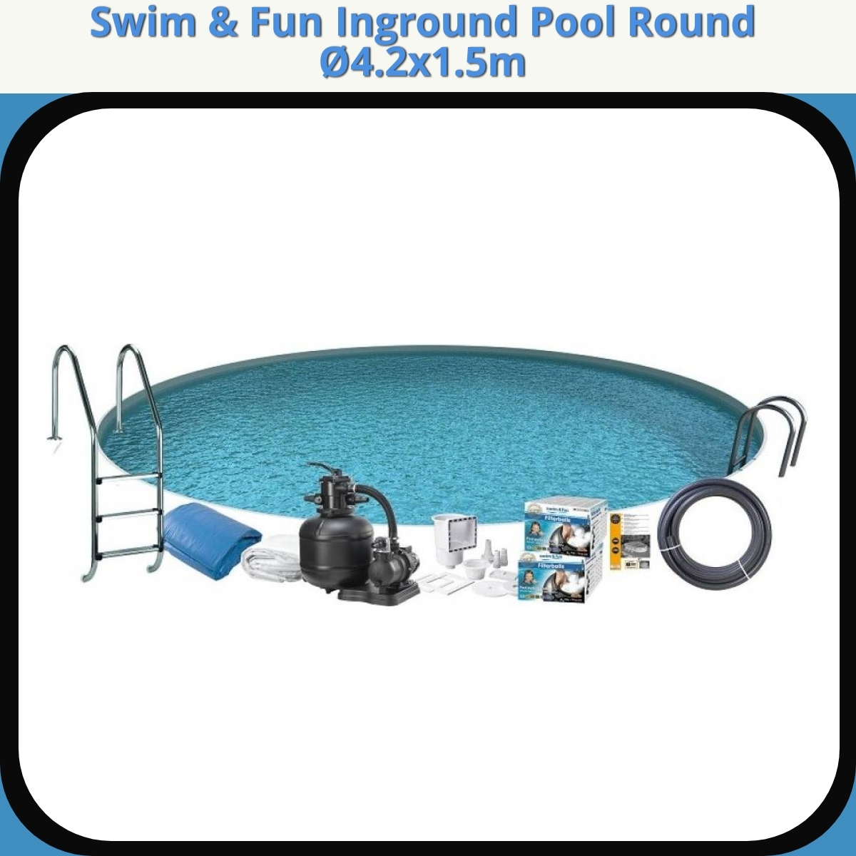 Anmeldelse af Swim & Fun Inground Pool Round Ø4.2x1.5m