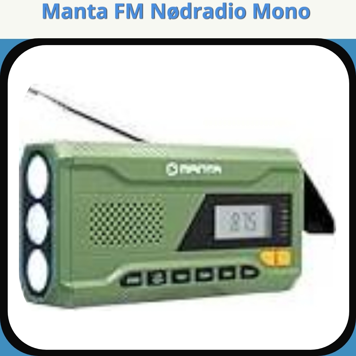 Anmeldelse af Manta FM Nødradio Mono