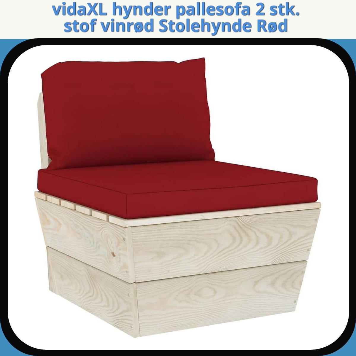 Anmeldelse af vidaXL hynder pallesofa 2 stk. stof vinrød Stolehynde Rød