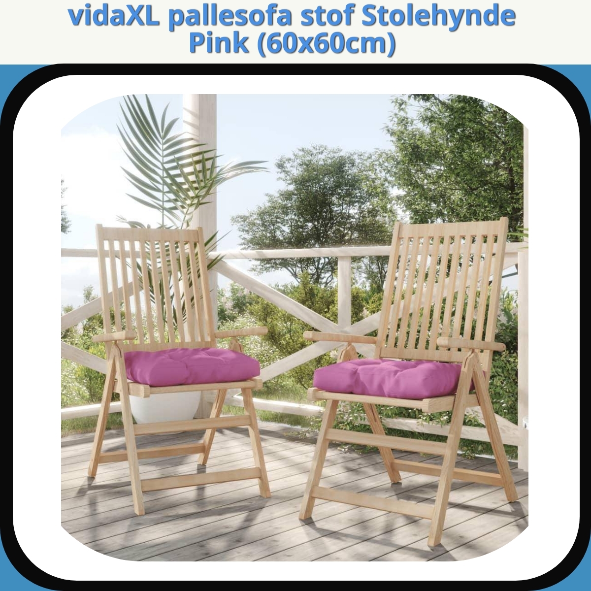Anmeldelse af vidaXL pallesofa stof Stolehynde Pink (60x60cm)