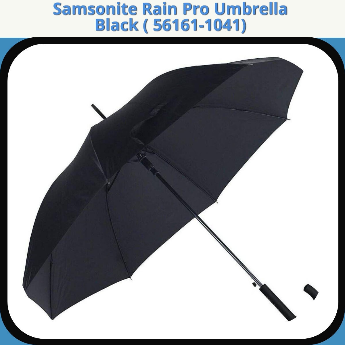 Anmeldelse af Samsonite Rain Pro Umbrella Black ( 56161-1041)
