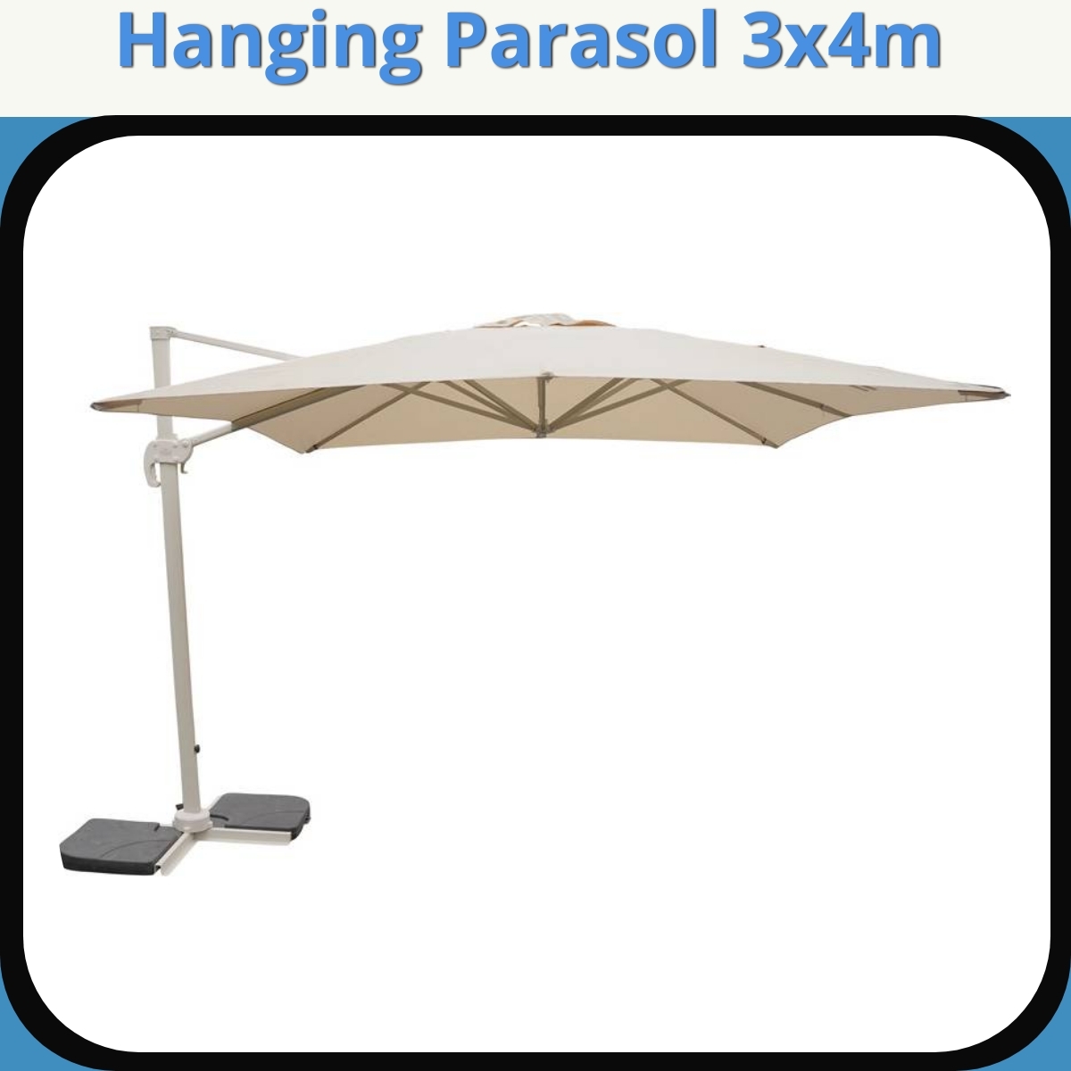 Anmeldelse af Hanging Parasol 3x4m
