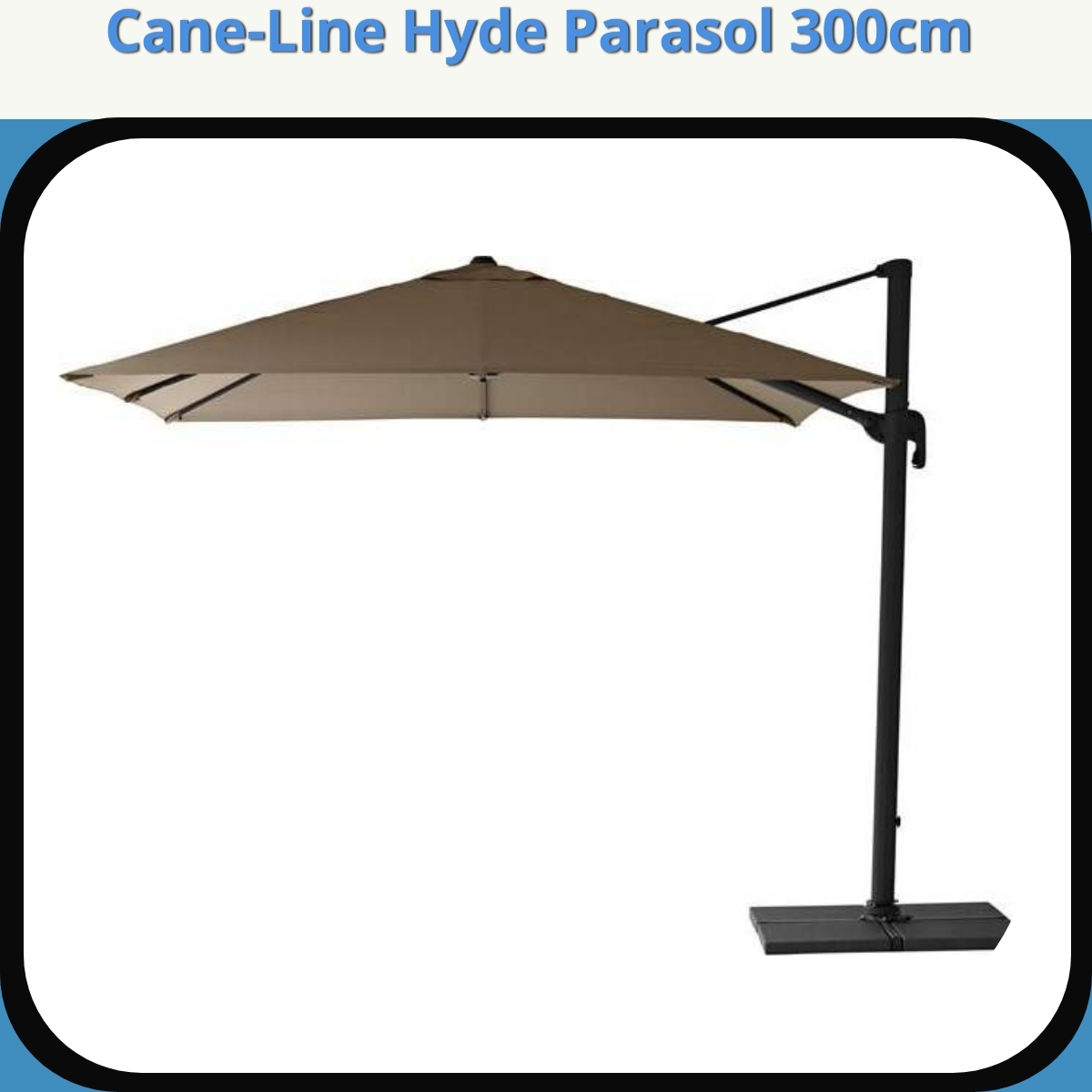Anmeldelse af Cane-Line Hyde Parasol 300cm