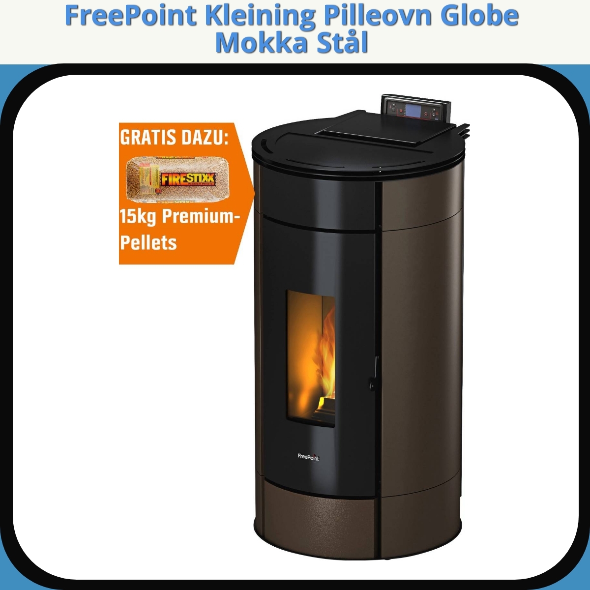 Anmeldelse af FreePoint Kleining Pilleovn Globe Mokka Stål