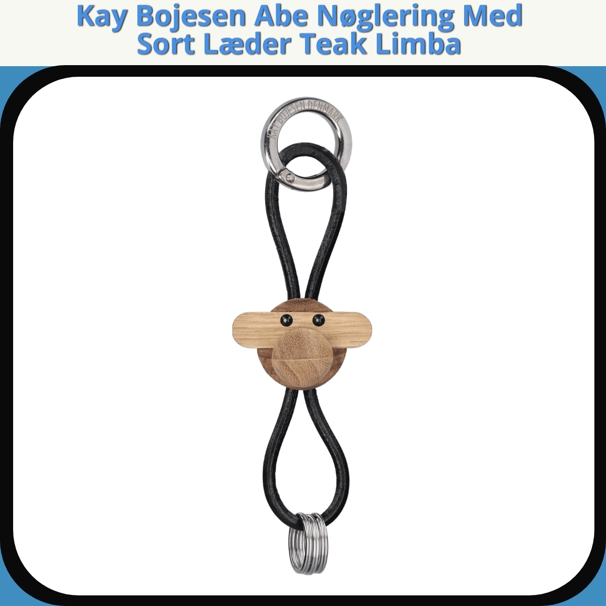 Anmeldelse af Kay Bojesen Abe Nøglering Med Sort Læder Teak Limba