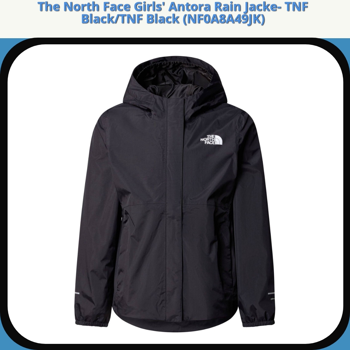 Anmeldelse af The North Face Girls' Antora Rain Jacke- TNF Black/TNF Black (NF0A8A49JK)