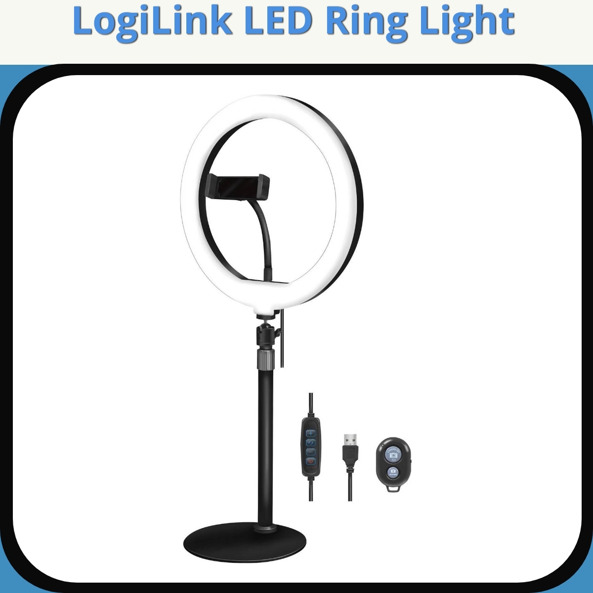 Anmeldelse af LogiLink LED Ring Light