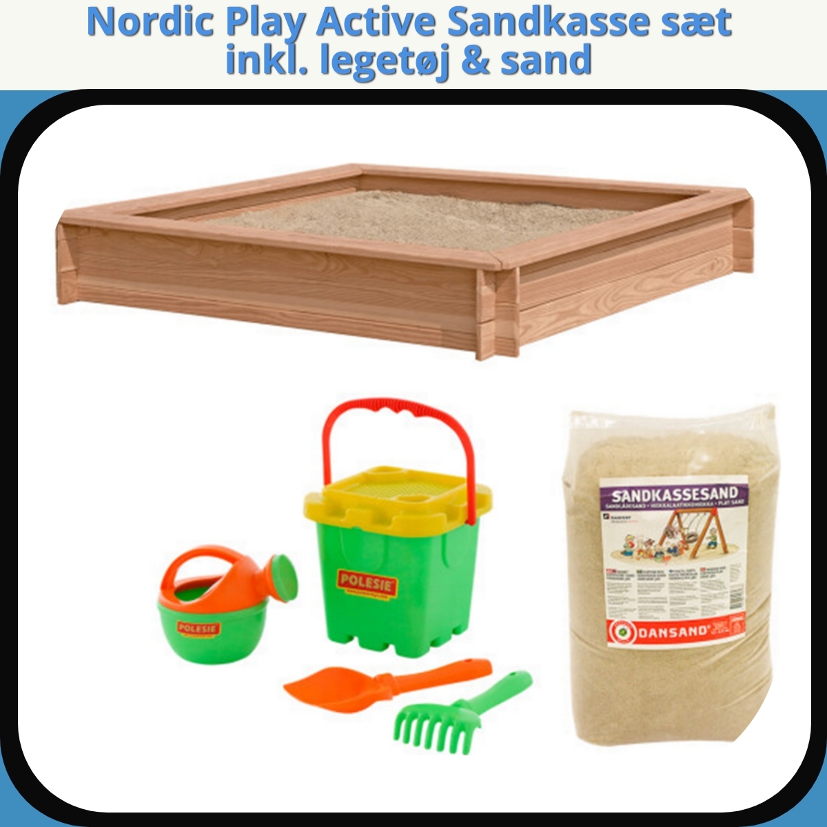 Anmeldelse af Nordic Play Active Sandkasse sæt inkl. legetøj & sand