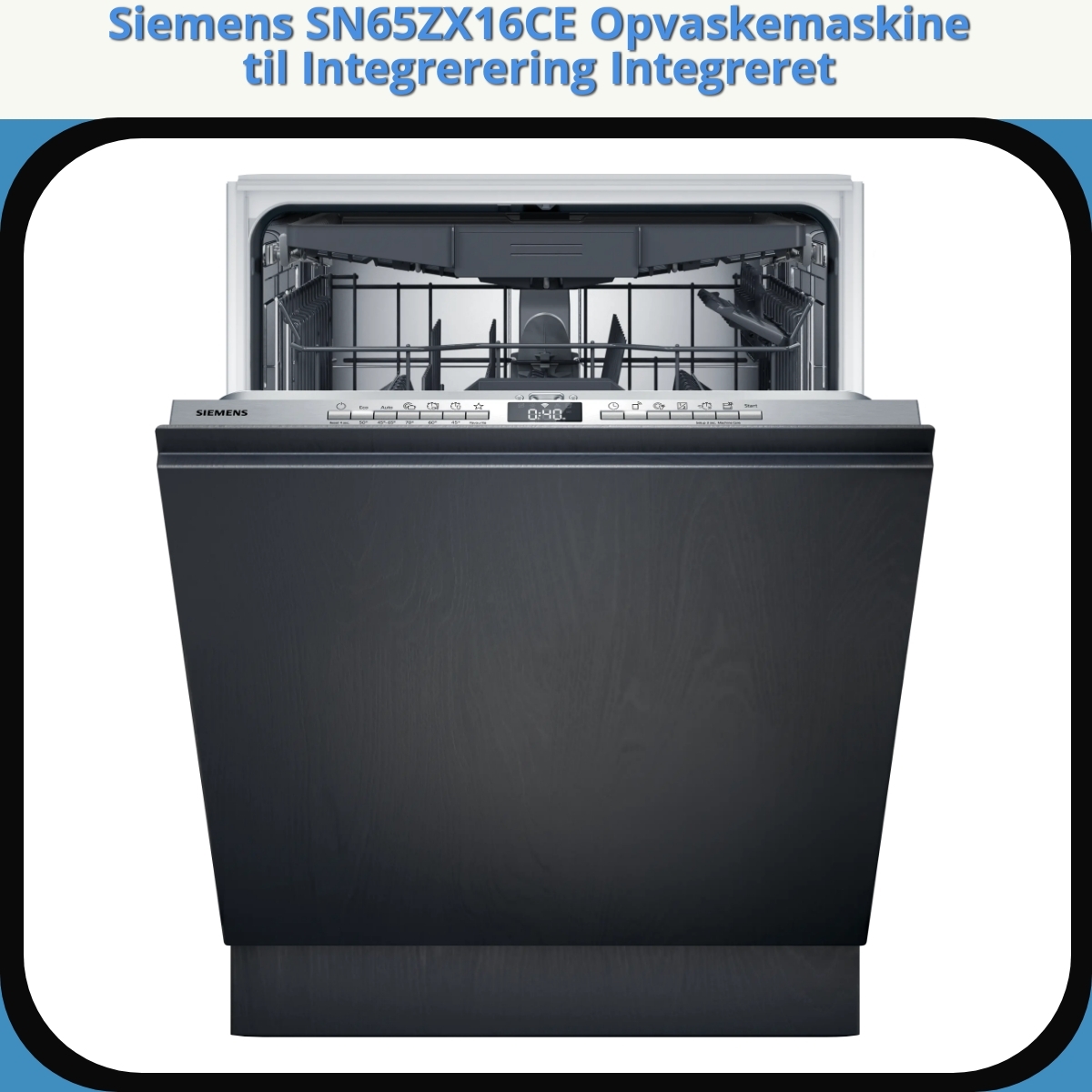 Anmeldelse af Siemens SN65ZX16CE Opvaskemaskine til Integrerering Integreret