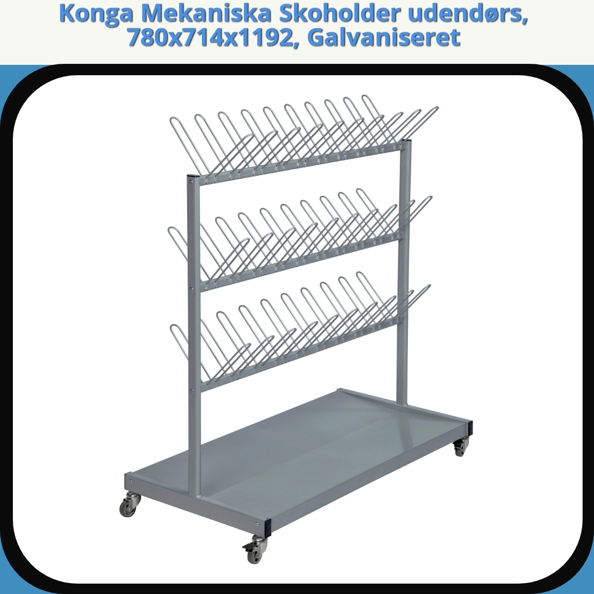 Anmeldelse af Konga Mekaniska Skoholder udendørs, 780x714x1192, Galvaniseret