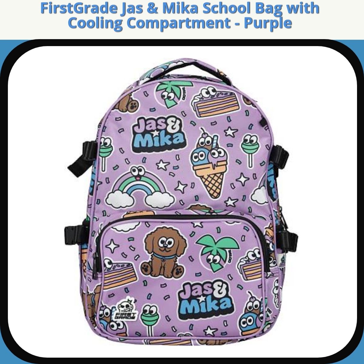 Anmeldelse af FirstGrade Jas & Mika School Bag with Cooling Compartment - Purple