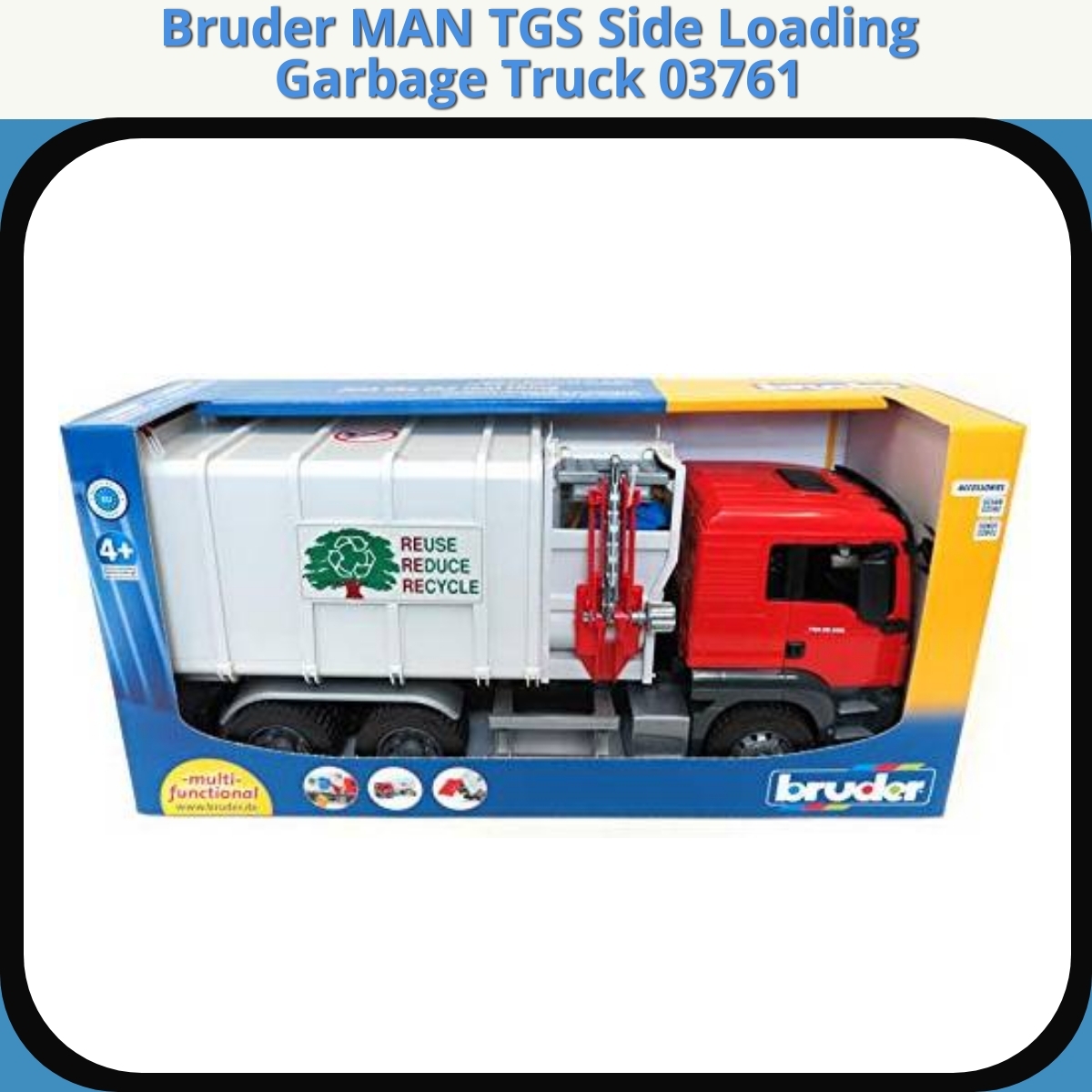 Anmeldelse af Bruder MAN TGS Side Loading Garbage Truck 03761