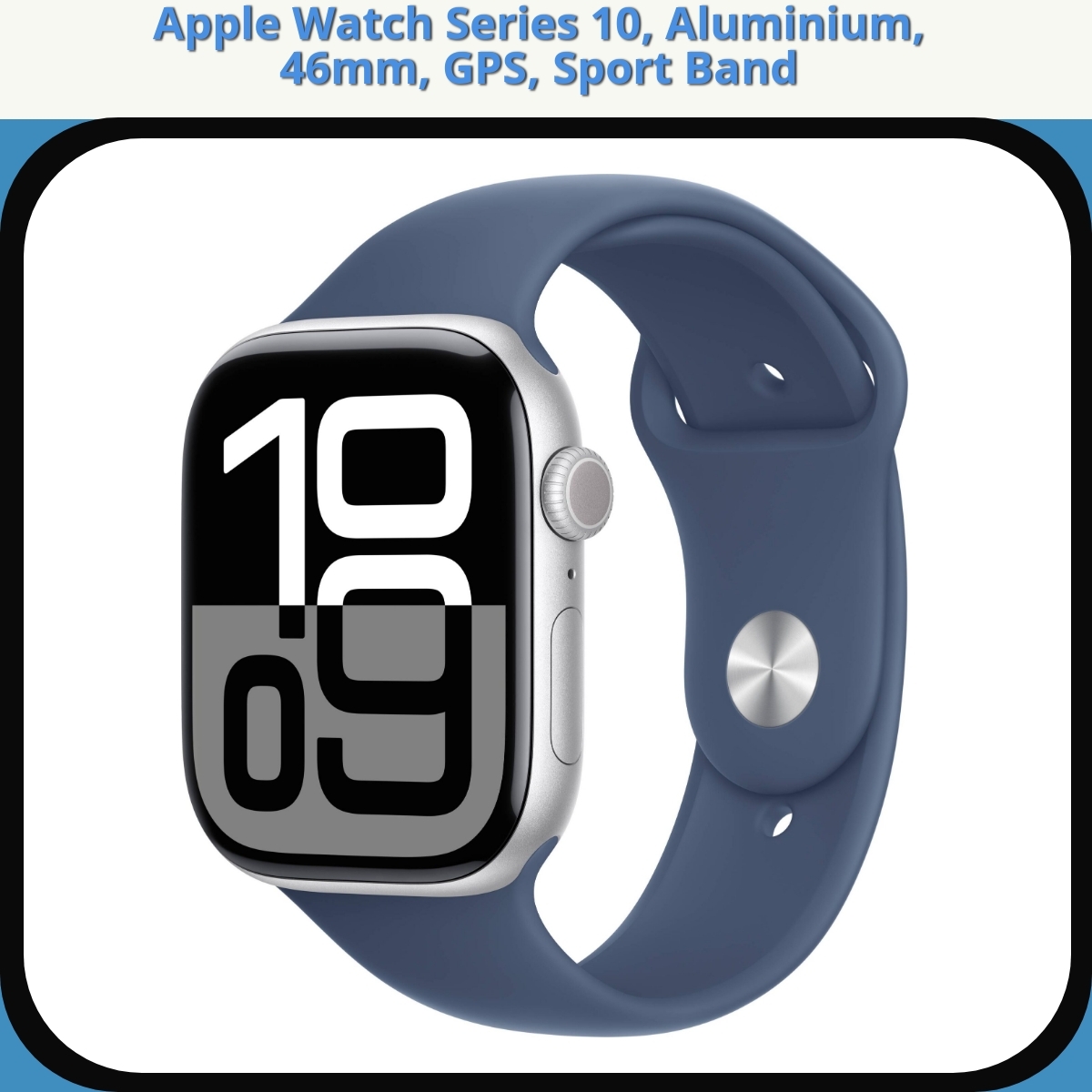 Anmeldelse af Apple Watch Series 10, Aluminium, 46mm, GPS, Sport Band