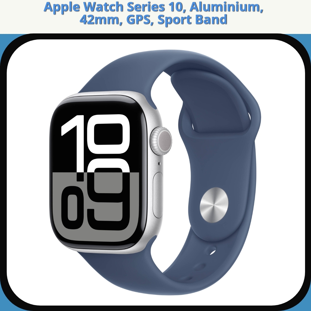 Anmeldelse af Apple Watch Series 10, Aluminium, 42mm, GPS, Sport Band