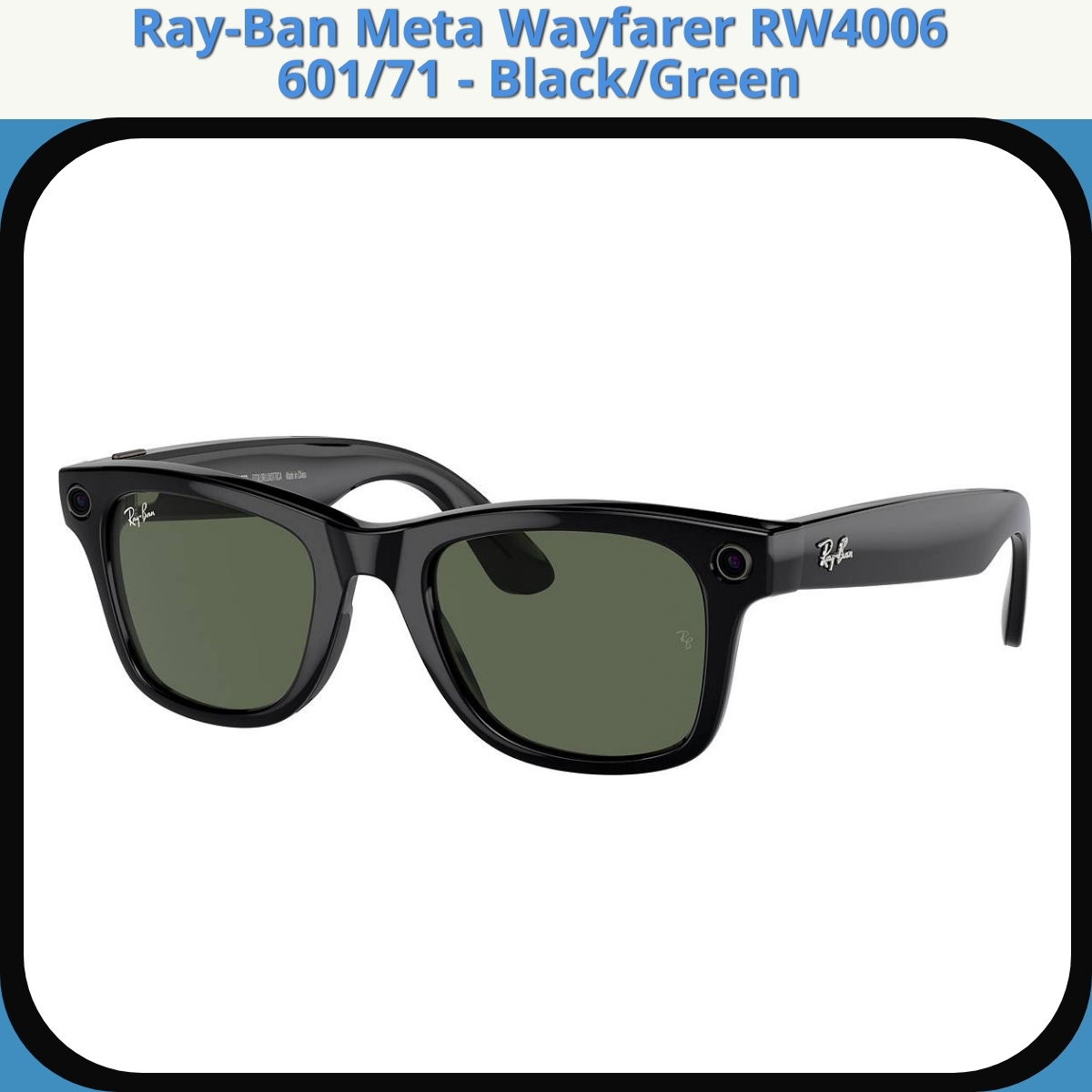 Anmeldelse af Ray-Ban Meta Wayfarer RW4006 601/71 - Black/Green