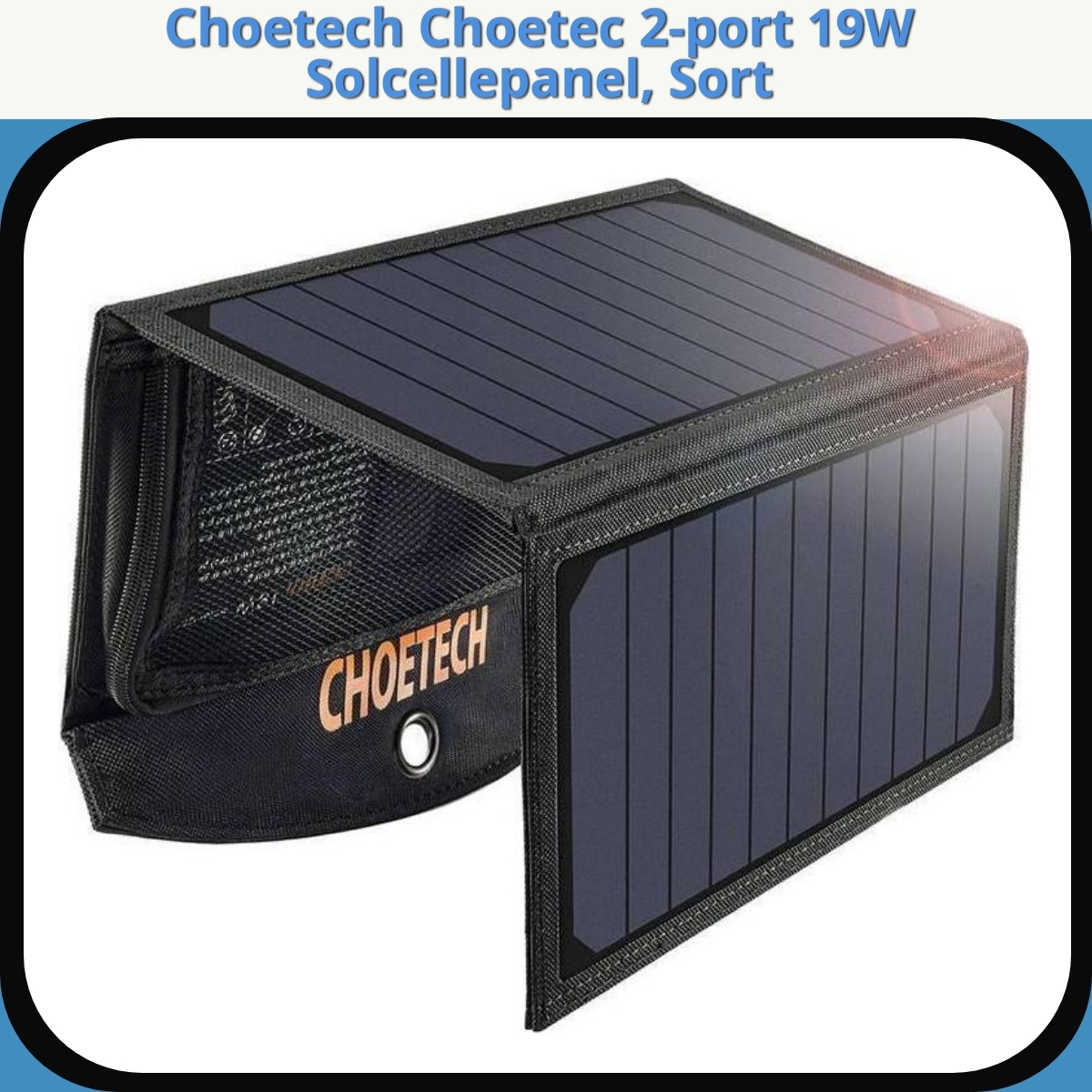 Anmeldelse af Choetech Choetec 2-port 19W Solcellepanel, Sort