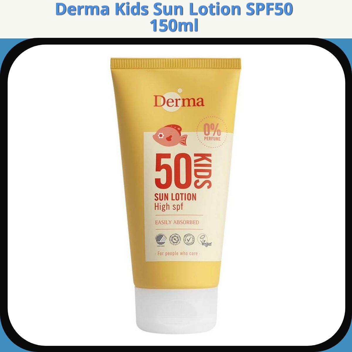 Anmeldelse af Derma Kids Sun Lotion SPF50 150ml