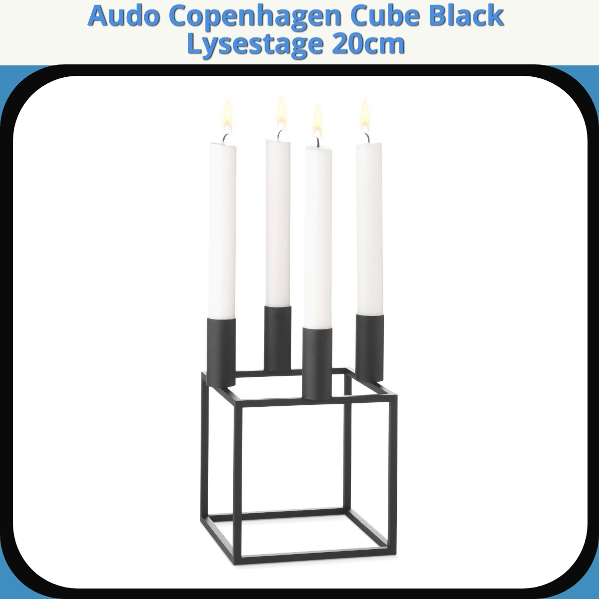 Anmeldelse af Audo Copenhagen Cube Black Lysestage 20cm