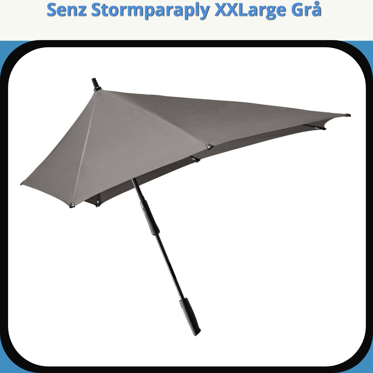 Anmeldelse af Senz Stormparaply XXLarge Grå