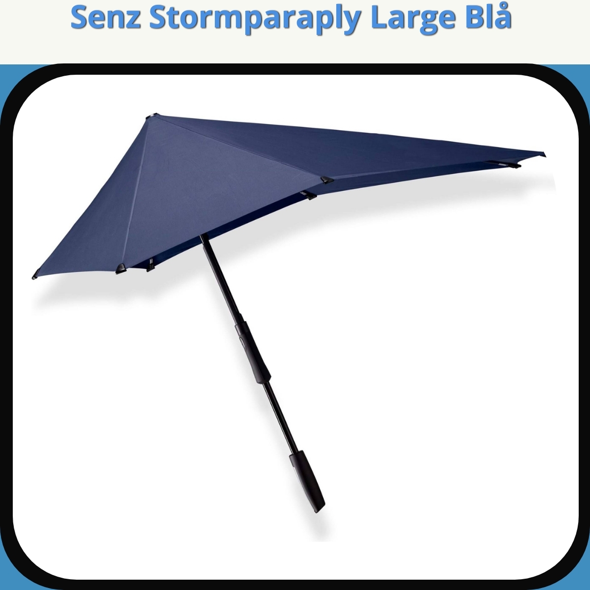 Anmeldelse af Senz Stormparaply Large Blå