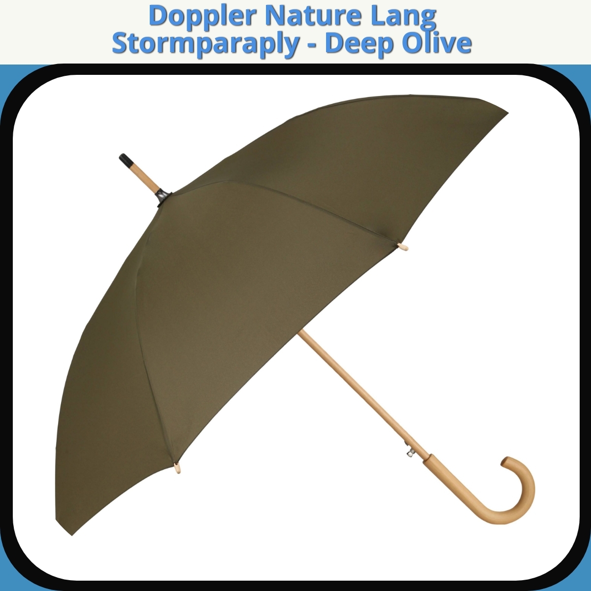 Anmeldelse af Doppler Nature Lang Stormparaply - Deep Olive