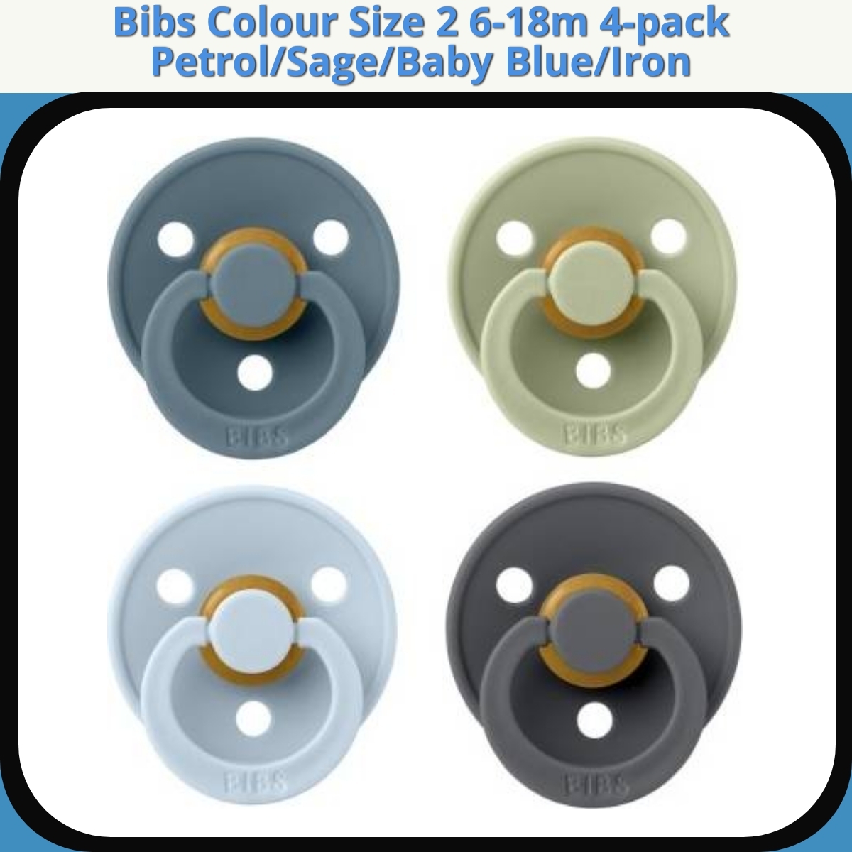 Anmeldelse af Bibs Colour Size 2 6-18m 4-pack Petrol/Sage/Baby Blue/Iron