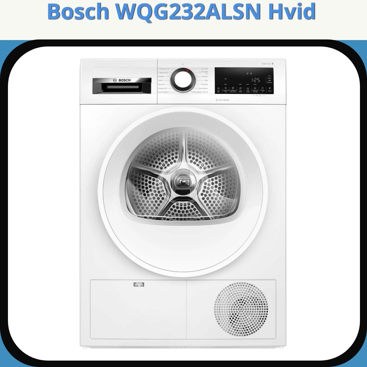 Anmeldelse af Bosch WQG232ALSN Hvid