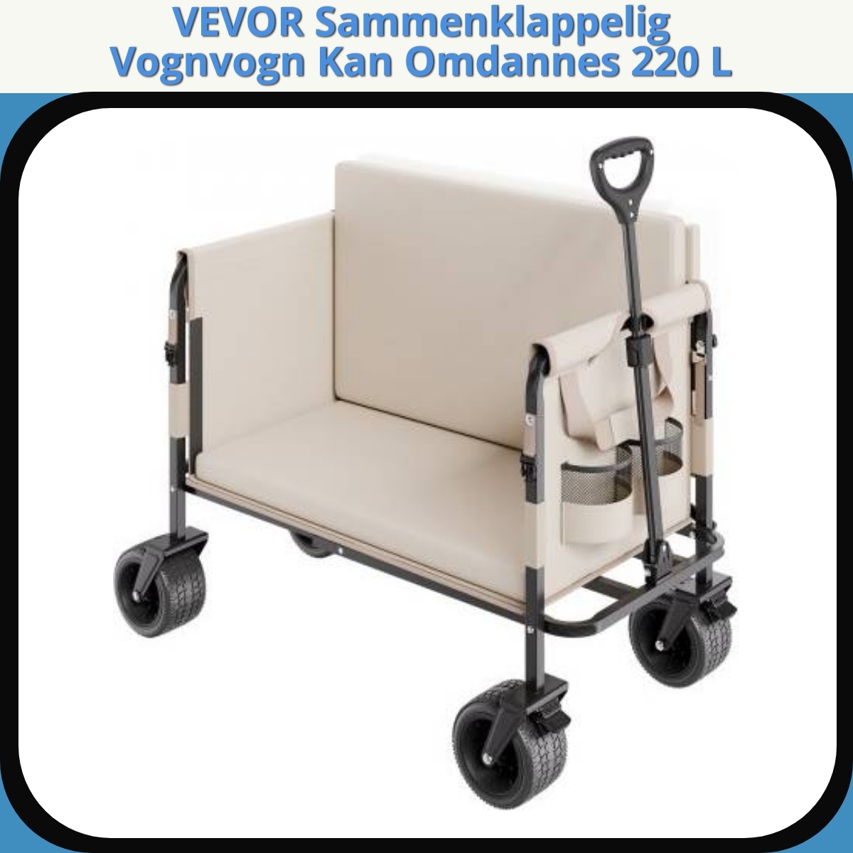 Anmeldelse af VEVOR Sammenklappelig Vognvogn Kan Omdannes 220 L