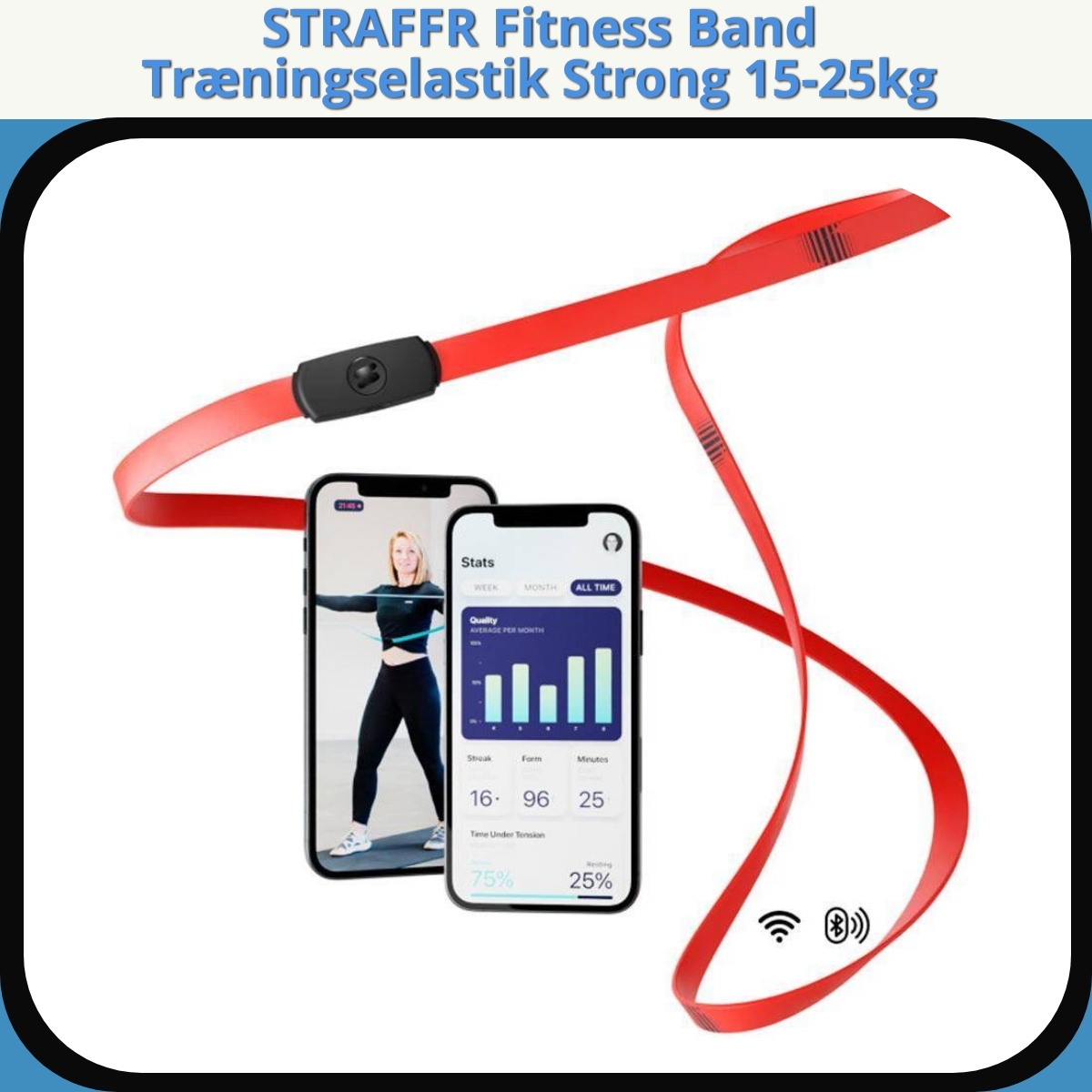 Anmeldelse af STRAFFR Fitness Band Træningselastik Strong 15-25kg