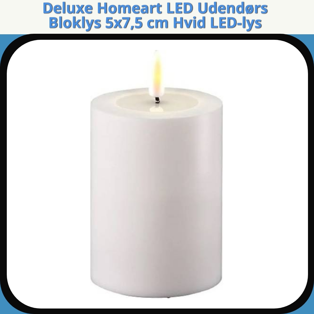 Anmeldelse af Deluxe Homeart LED Udendørs Bloklys 5x7,5 cm Hvid LED-lys