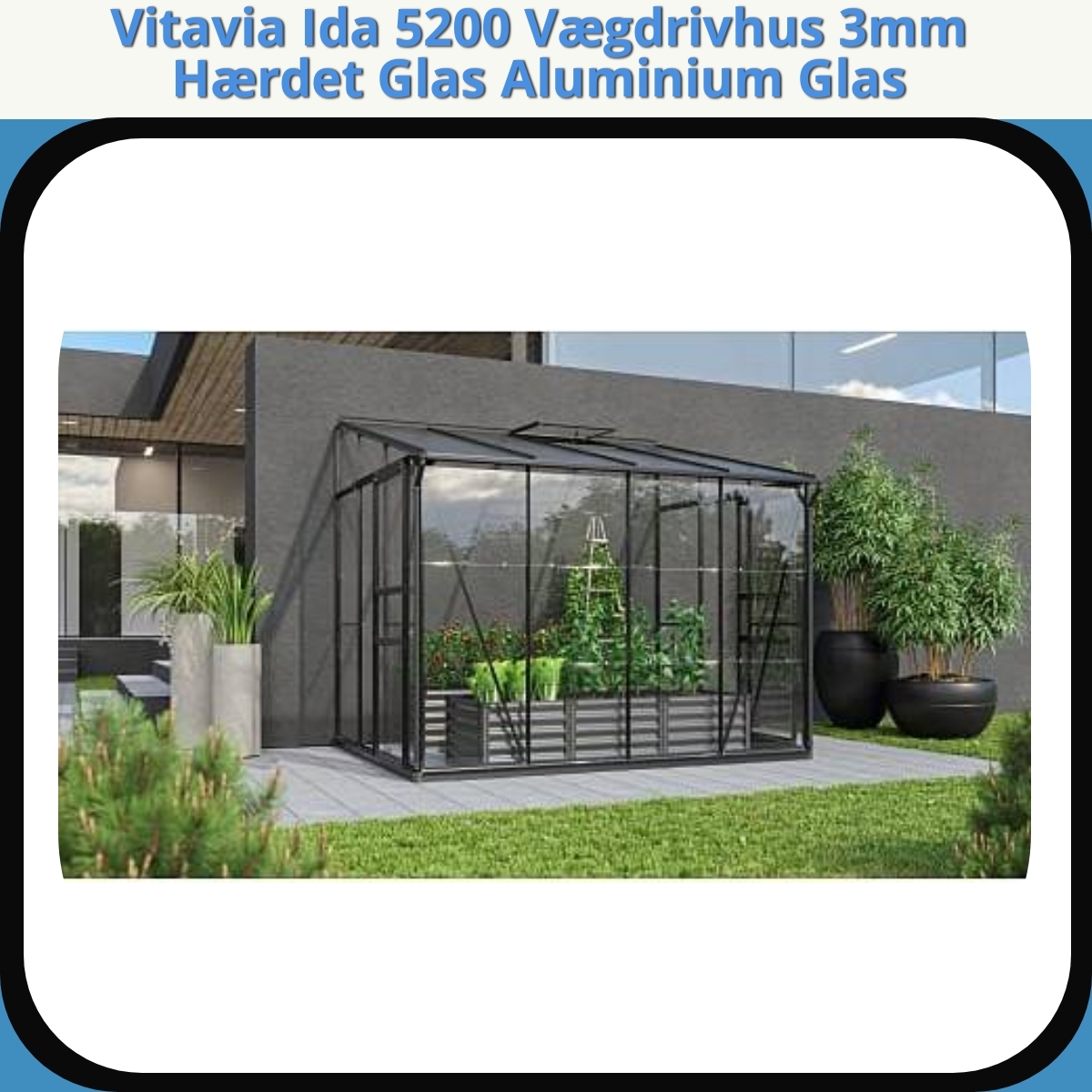 Anmeldelse af Vitavia Ida 5200 Vægdrivhus 3mm Hærdet Glas Aluminium Glas
