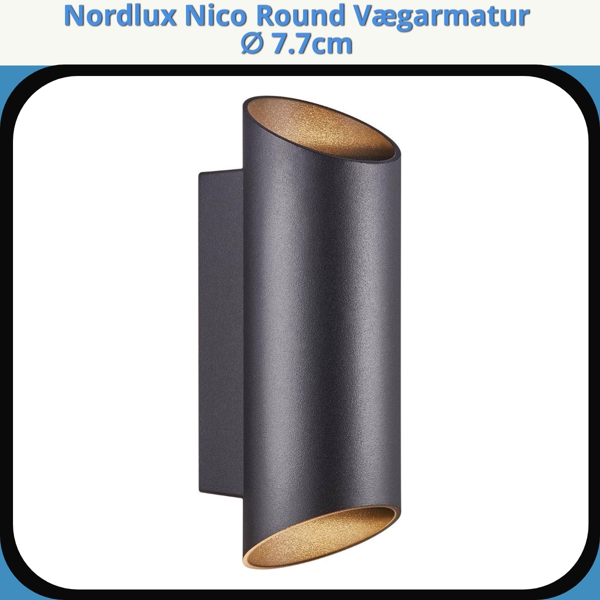 Anmeldelse af Nordlux Nico Round Vægarmatur ∅ 7.7cm