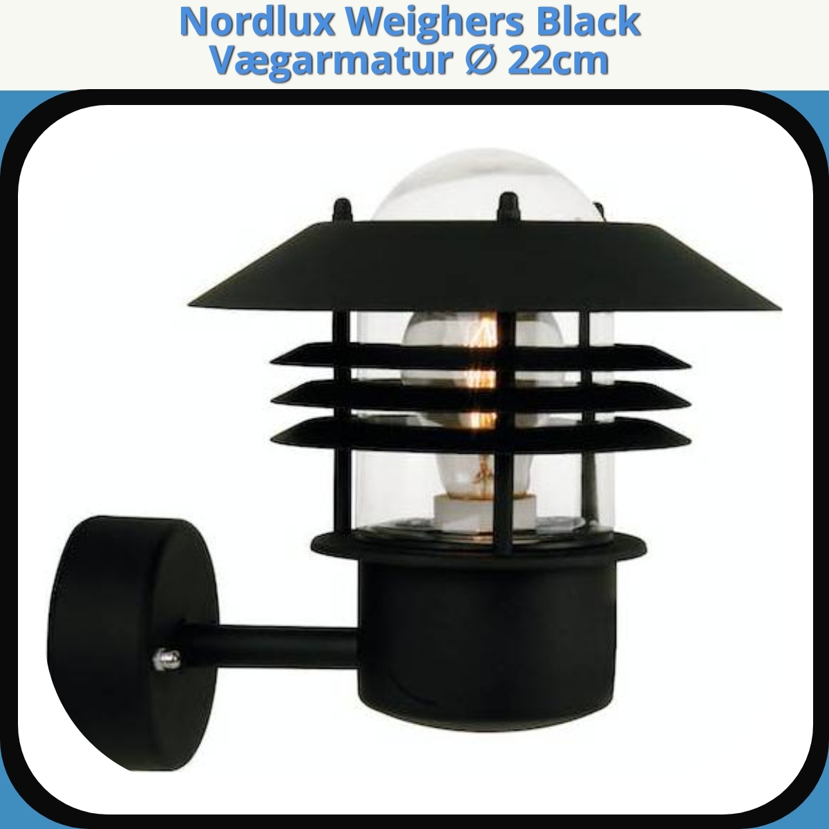 Anmeldelse af Nordlux Weighers Black Vægarmatur ∅ 22cm