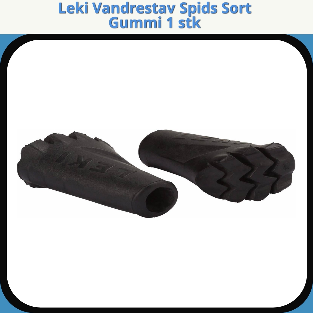 Anmeldelse af Leki Vandrestav Spids Sort Gummi 1 stk