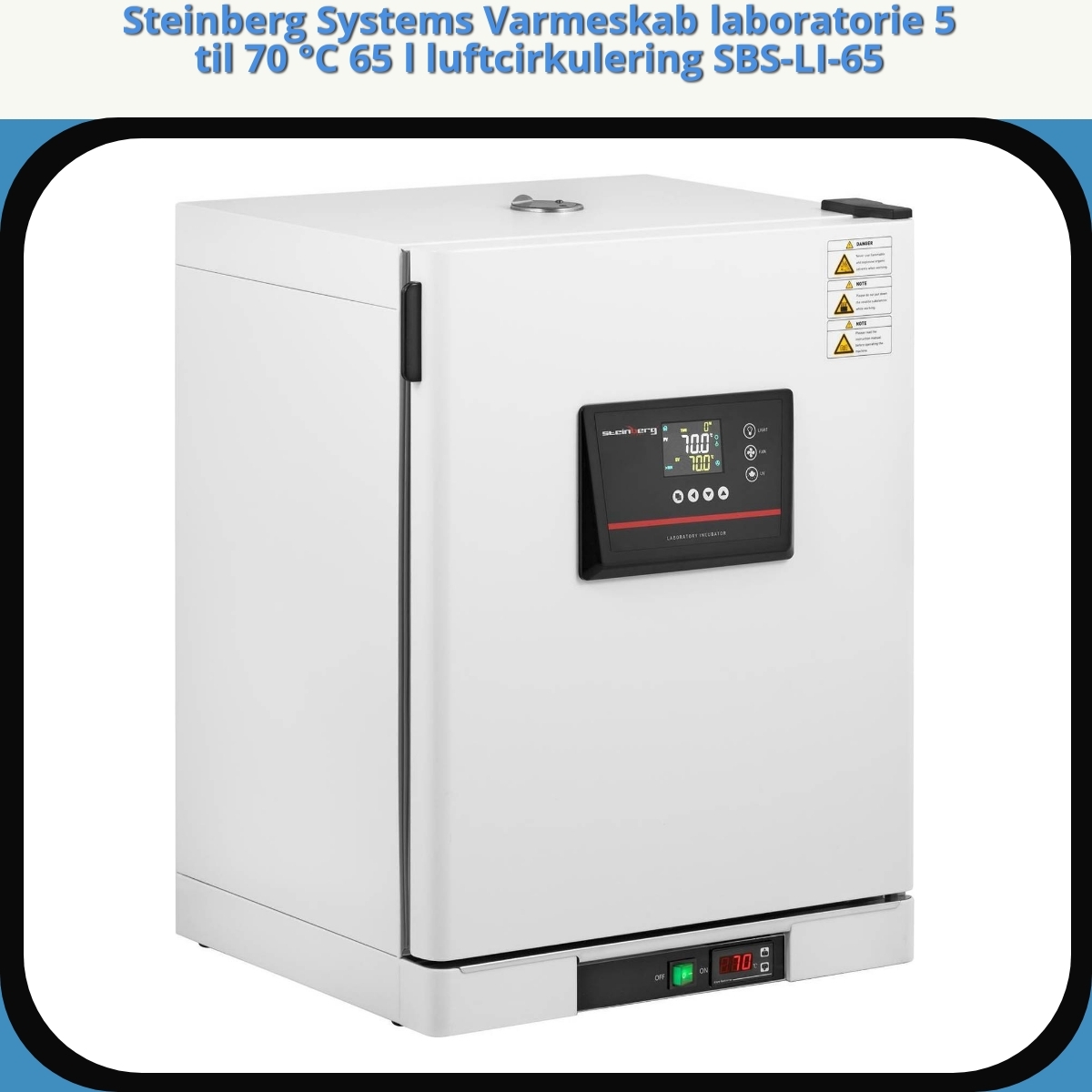 Anmeldelse af Steinberg Systems Varmeskab laboratorie 5 til 70 °C 65 l luftcirkulering SBS-LI-65