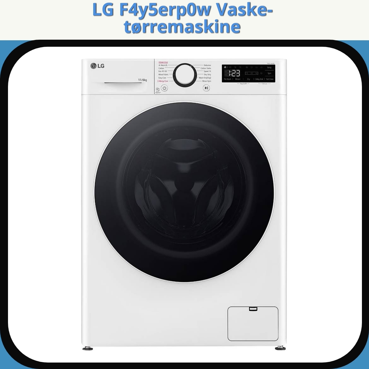 Anmeldelse af LG F4y5erp0w Vaske-tørremaskine