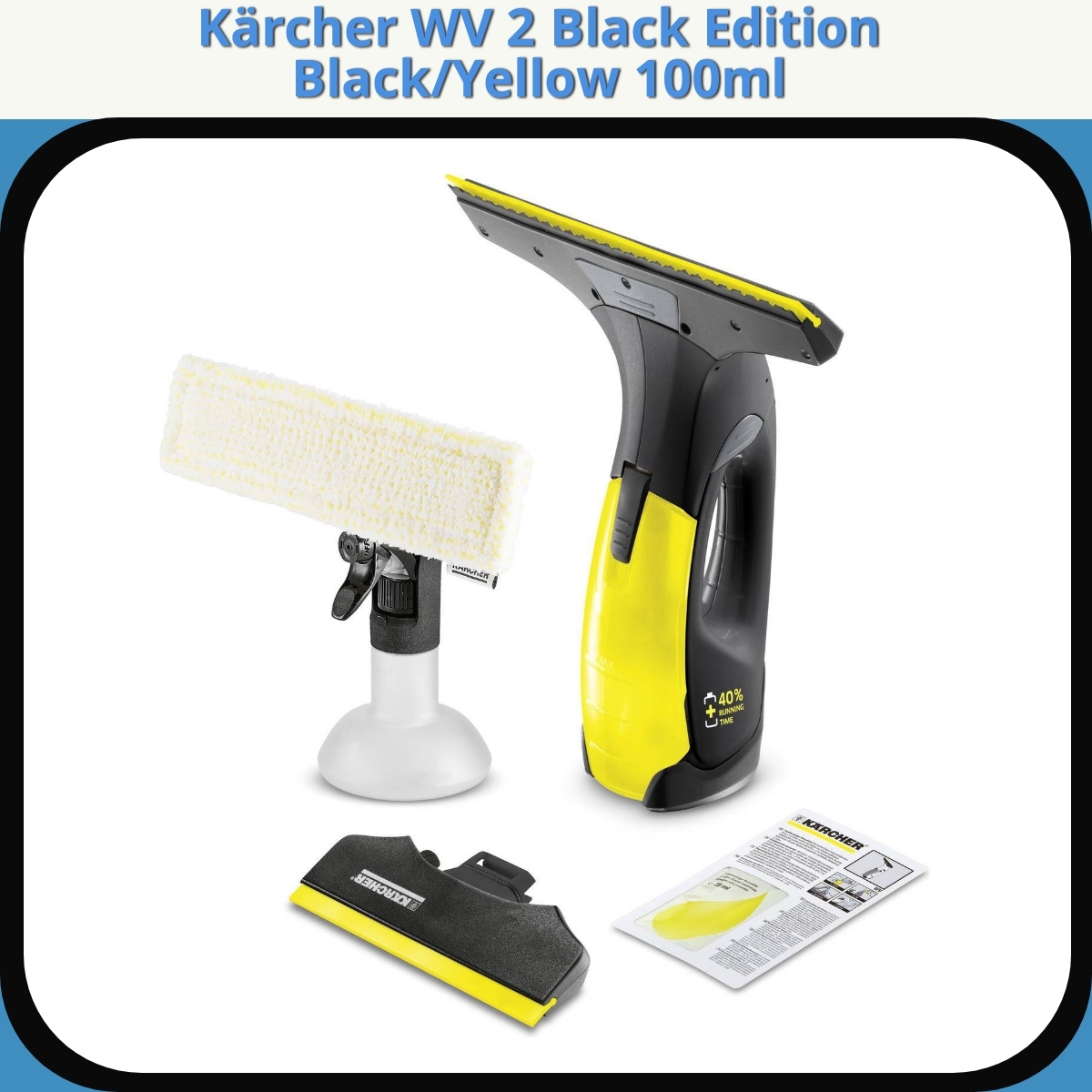 Anmeldelse af Kärcher WV 2 Black Edition Black/Yellow 100ml