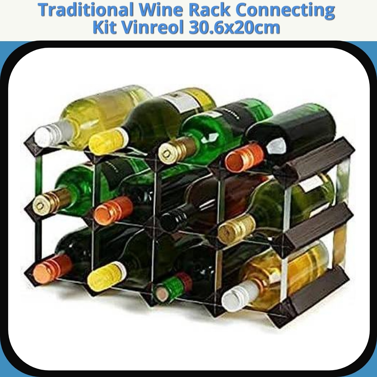 Anmeldelse af Traditional Wine Rack Connecting Kit Vinreol 30.6x20cm