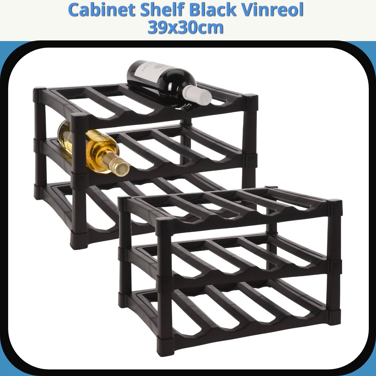 Anmeldelse af Cabinet Shelf Black Vinreol 39x30cm
